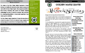 Icon of Golden Maple Leaves News Letter - 11 2023 November 2023