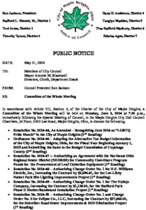 Icon of June 3, 2024 Committee Of The Whole Meeting Notice