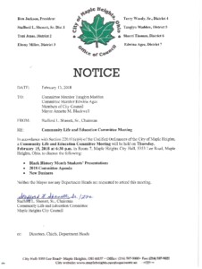 Icon of February 15, 2018 Meeting Notice