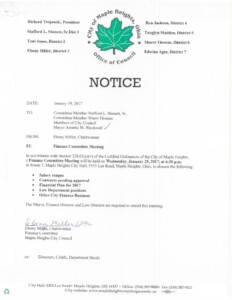 Icon of January 25, 2017 Meeting Notice