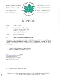 Icon of February 16, 2017 Meeting Notice