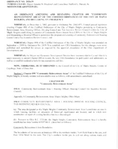 Icon of Ordinance 2020-39 Community Reinvestment Area Update