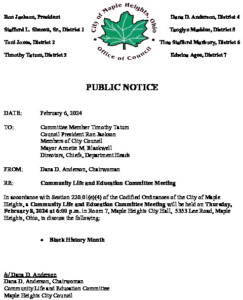 Icon of February 8, 2024 CLEC Meeting Notice