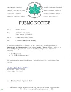 Icon of February 3, 2020 Meeting Notice