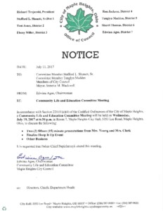 Icon of July 19, 2017 Meeting Notice