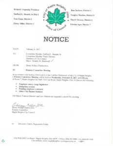 Icon of February 8, 2017 Meeting Notice
