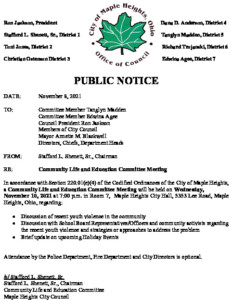 Icon of November 10, 2021 CLEC Meeting Notice