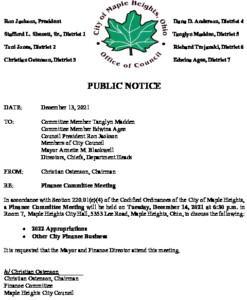 Icon of December 14, 2021 Meeting Notice