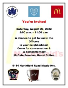 Coffee with a Cop @ McDonalds