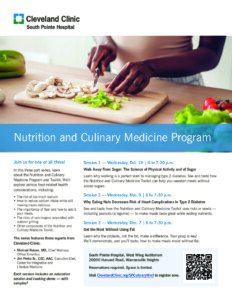 Nutrition and Culinary Medicine Program @ South Pointe Hospital West Wing Auditorium