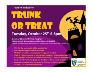 Trunk Or Treat at South Pointe Hospital @ South Pointe Hospital