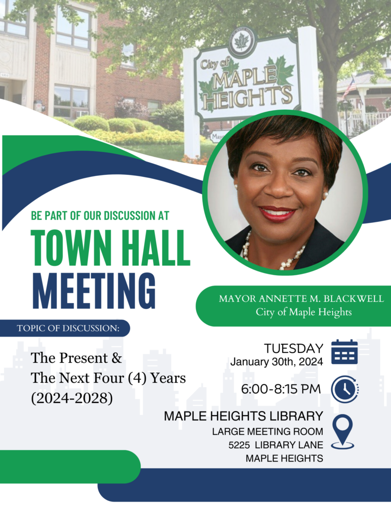 New Year 2024 Town Hall Meeting – City of Maple Heights