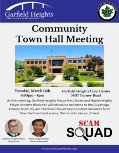 Joint Community Town Hall with Mayor Annette M. Blackwell and Mayor Matt Burke @ Garfield Heights Civic Center | Garfield Heights | Ohio | United States